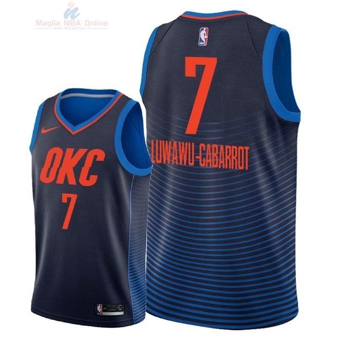 Acquista Maglia NBA Nike Oklahoma City Thunder #7 Timothe Luwawu Cabarrot Marino Statement 2018