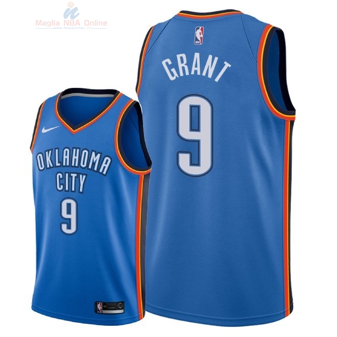Acquista Maglia NBA Nike Oklahoma City Thunder #9 Jerami Grant Blu Icon 2018