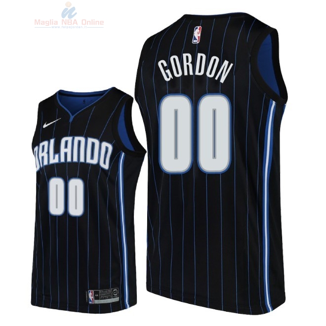 Acquista Maglia NBA Nike Orlando Magic #0 Aaron Gordon Nero Statement 2018