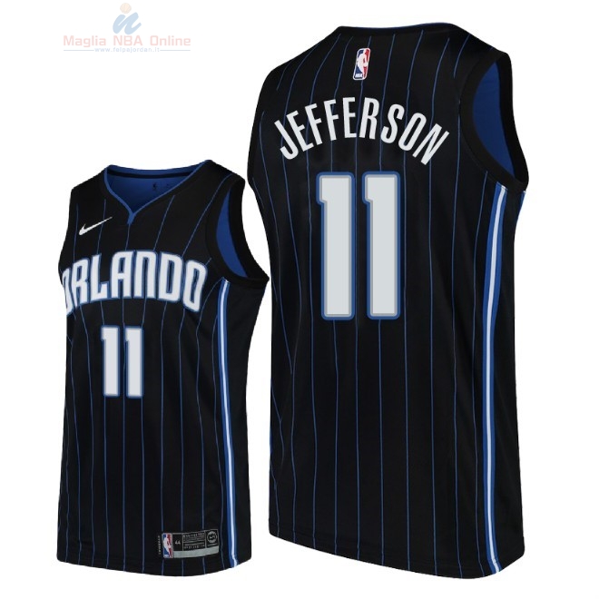 Acquista Maglia NBA Nike Orlando Magic #11 Amile Jefferson Nero Statement 2018