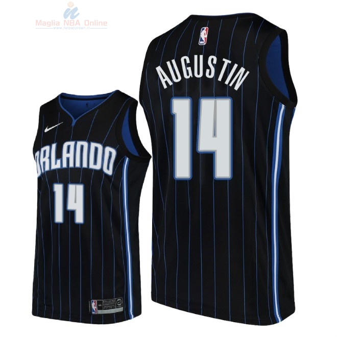 Acquista Maglia NBA Nike Orlando Magic #14 D.J. Augustin Nero Statement 2018
