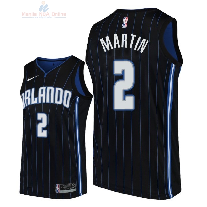 Acquista Maglia NBA Nike Orlando Magic #2 Jarell Martin Nero Statement 2018-19