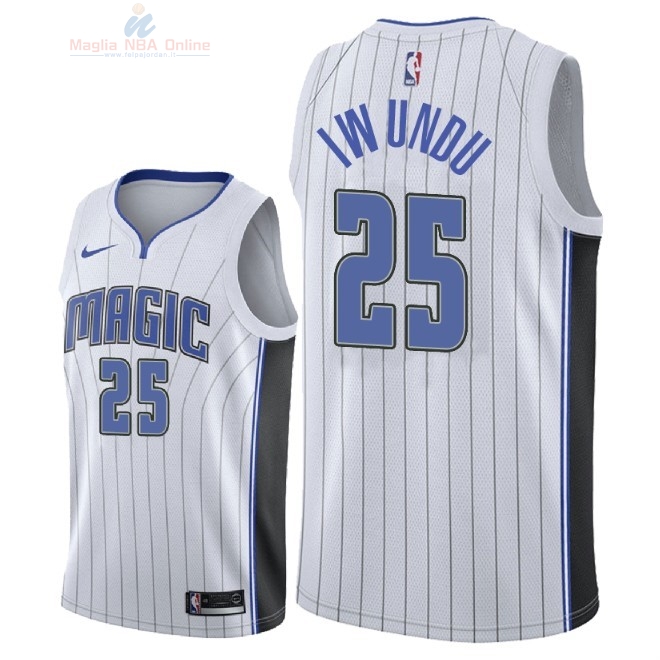 Acquista Maglia NBA Nike Orlando Magic #25 Wesley Iwundu Bianco Association 2018