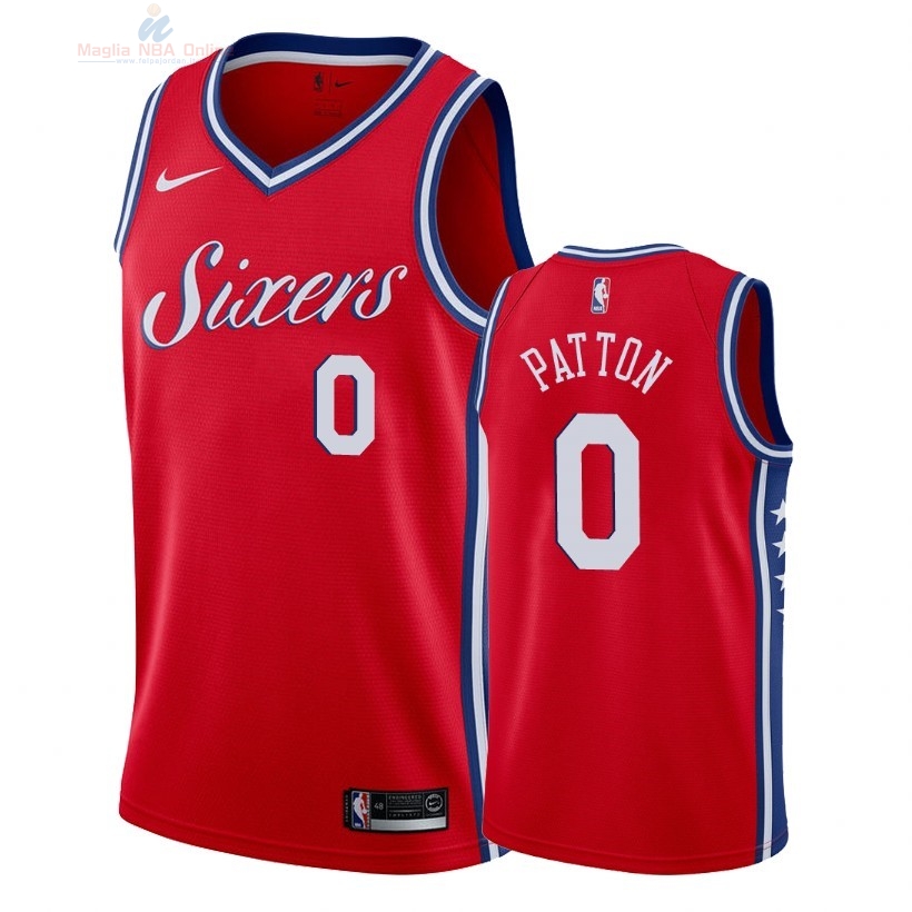 Acquista Maglia NBA Nike Philadelphia Sixers #0 Justin Patton Rosso Statement 2018