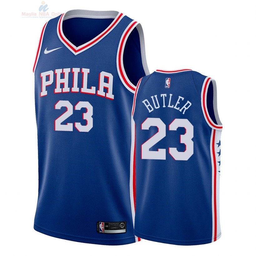 Acquista Maglia NBA Nike Philadelphia Sixers #23 Jimmy Butler Blu Icon 2018