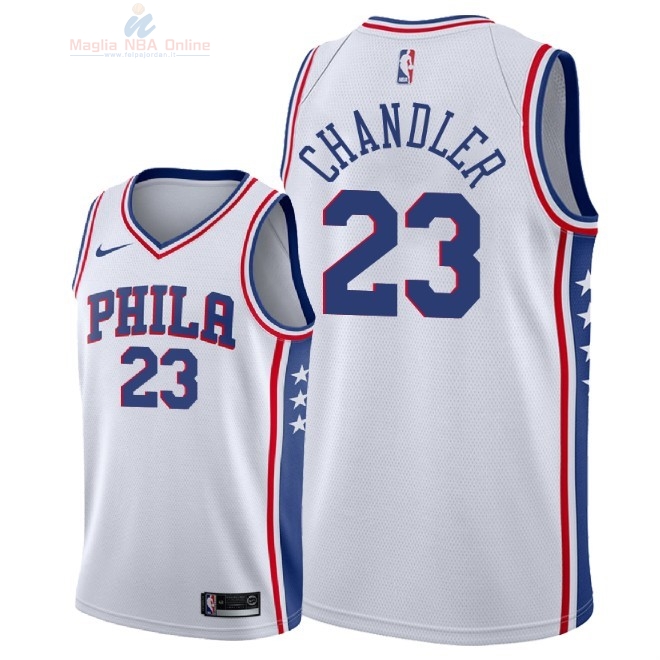 Acquista Maglia NBA Nike Philadelphia Sixers #23 Wilson Chandler Bianco Association 2018