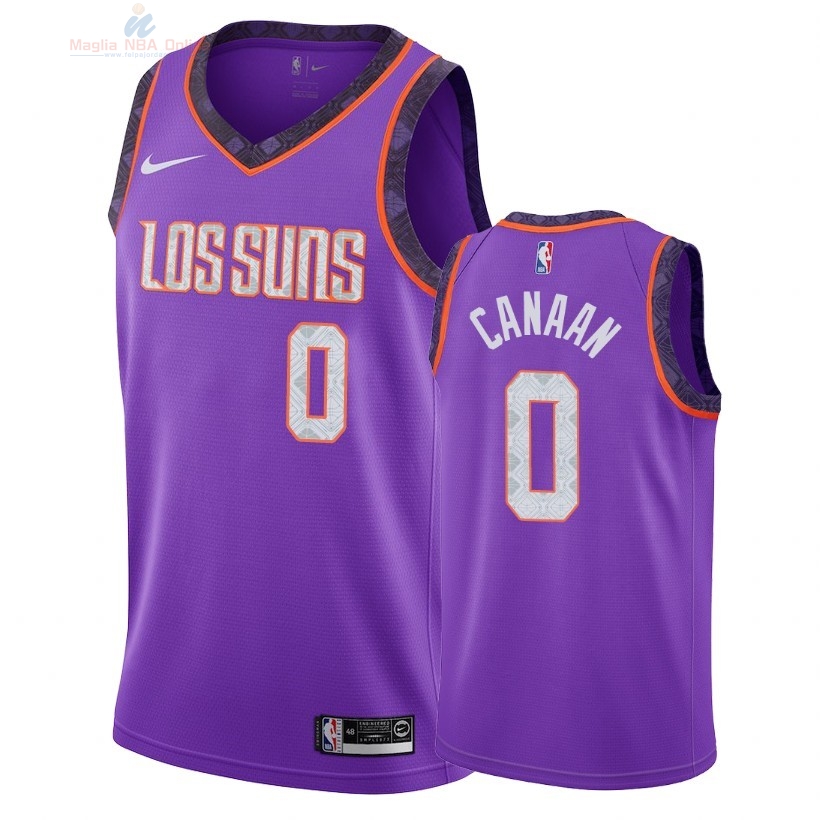 Acquista Maglia NBA Nike Phoenix Suns #0 Isaiah Canaan Nike Porpora Città 2018-19