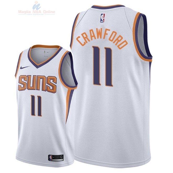 Acquista Maglia NBA Nike Phoenix Suns #11 Jamal Crawford Bianco Association 2018