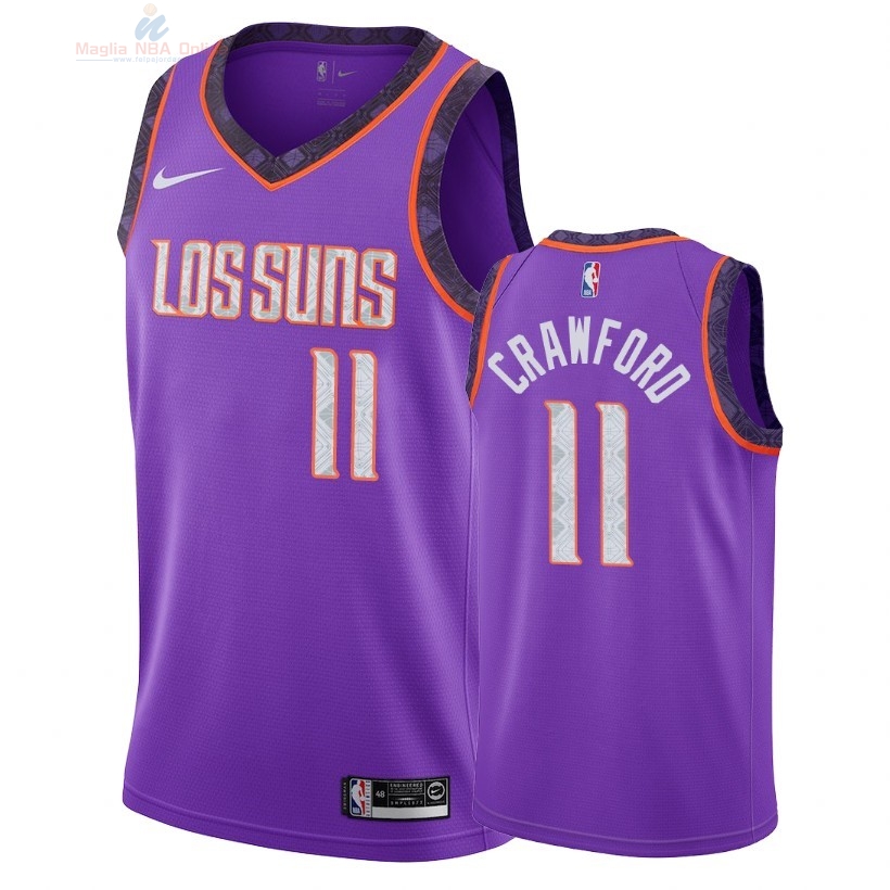 Acquista Maglia NBA Nike Phoenix Suns #11 Jamal Crawford Nike Porpora Città 2018-19