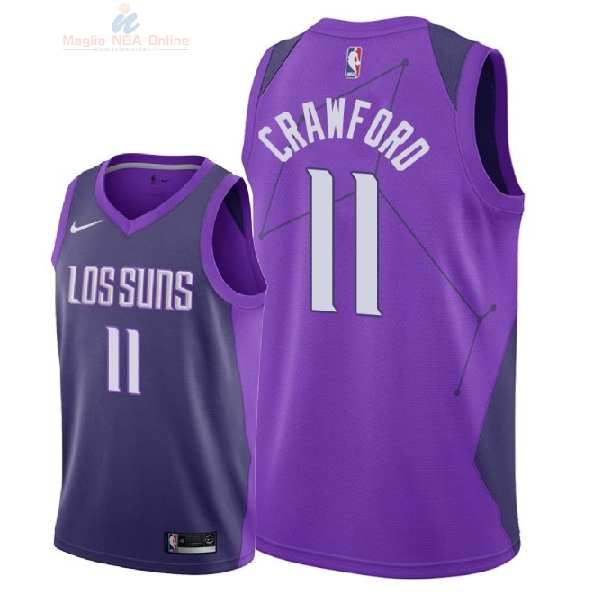 Acquista Maglia NBA Nike Phoenix Suns #11 Jamal Crawford Nike Porpora Città 2018