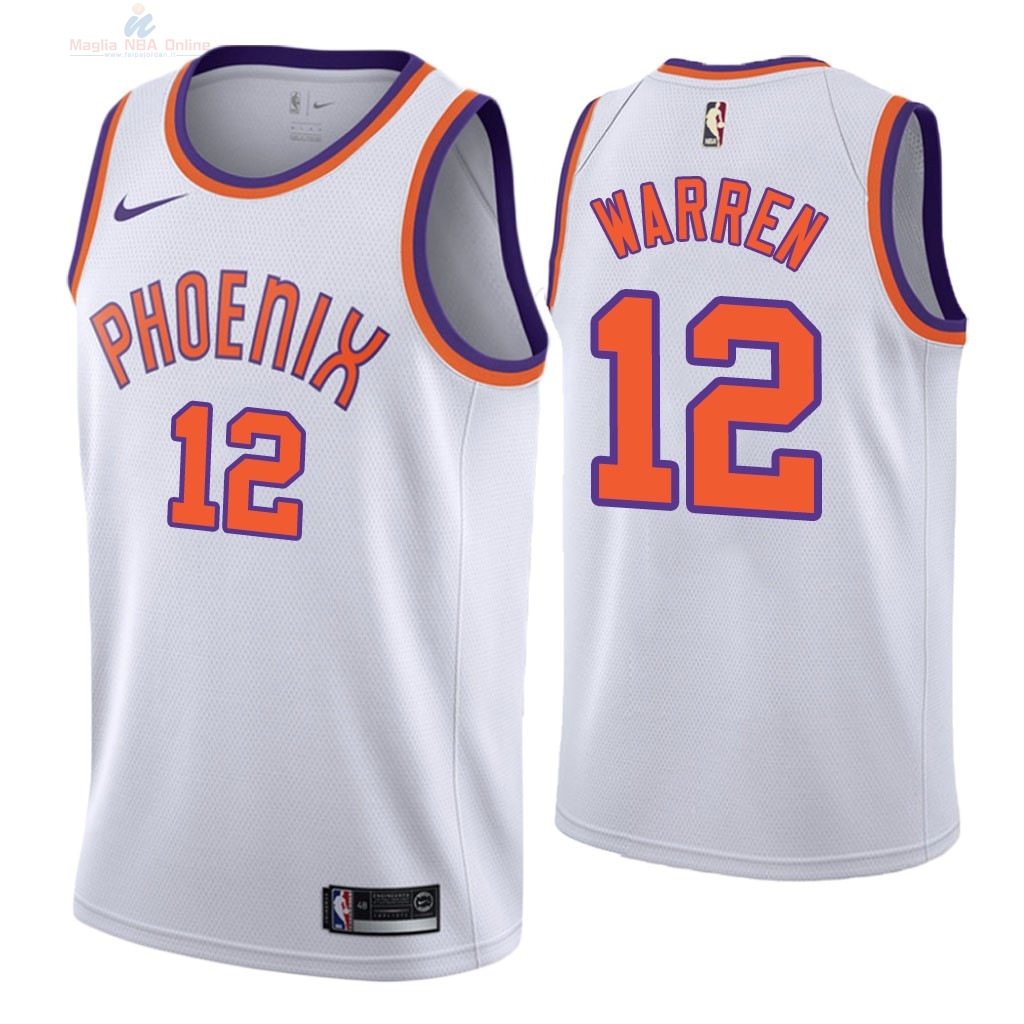 Acquista Maglia NBA Nike Phoenix Suns #12 T.J. Warren Retro Bianco 2018