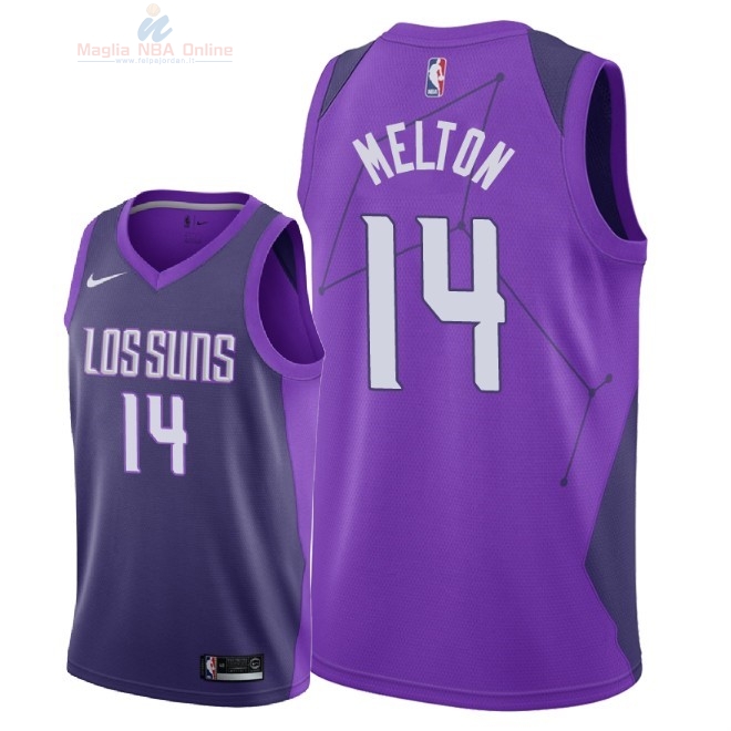 Acquista Maglia NBA Nike Phoenix Suns #14 De'Anthony Melton Nike Porpora Città 2018