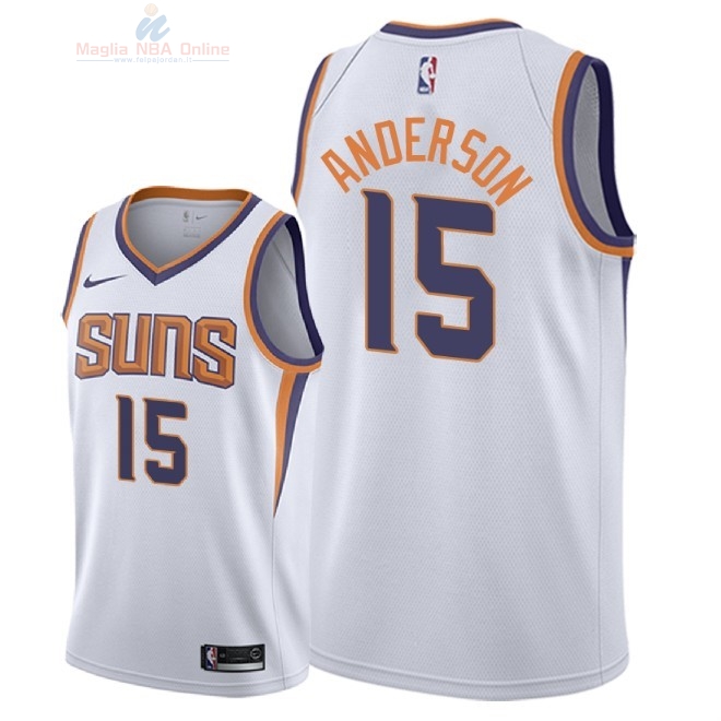 Acquista Maglia NBA Nike Phoenix Suns #15 Ryan Anderson Bianco Association 2018