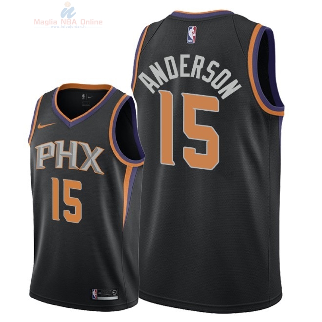 Acquista Maglia NBA Nike Phoenix Suns #15 Ryan Anderson Nero Statement 2018