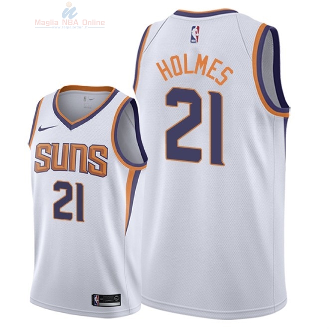 Acquista Maglia NBA Nike Phoenix Suns #21 Richaun Holmes Bianco Association 2018