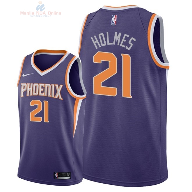 Acquista Maglia NBA Nike Phoenix Suns #21 Richaun Holmes Porpora Icon 2018
