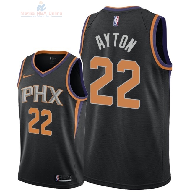 Acquista Maglia NBA Nike Phoenix Suns #22 DeAndre Ayton Nero Statement 2018
