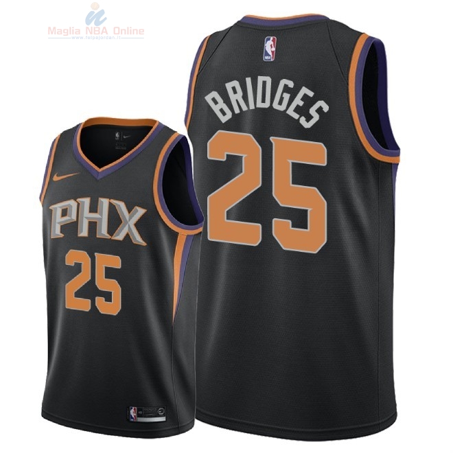 Acquista Maglia NBA Nike Phoenix Suns #25 Mikal Bridges Nero Statement 2018