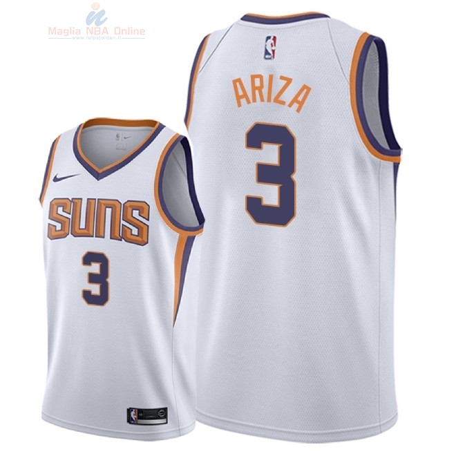 Acquista Maglia NBA Nike Phoenix Suns #3 Trevor Ariza Bianco Association 2018