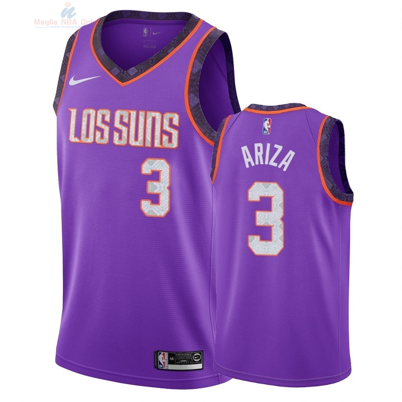 Acquista Maglia NBA Nike Phoenix Suns #3 Trevor Ariza Nike Porpora Città 2018-19