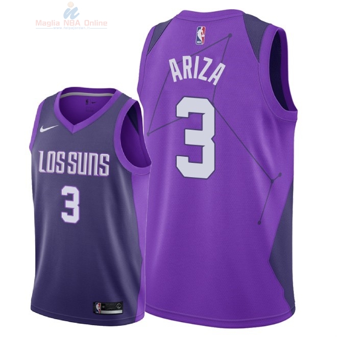 Acquista Maglia NBA Nike Phoenix Suns #3 Trevor Ariza Nike Porpora Città 2018