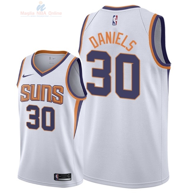 Acquista Maglia NBA Nike Phoenix Suns #30 Troy Daniels Bianco Association 2018