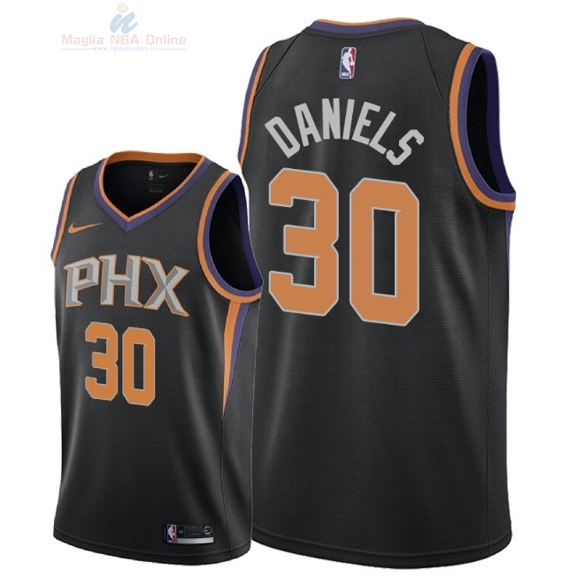 Acquista Maglia NBA Nike Phoenix Suns #30 Troy Daniels Nero Statement 2018