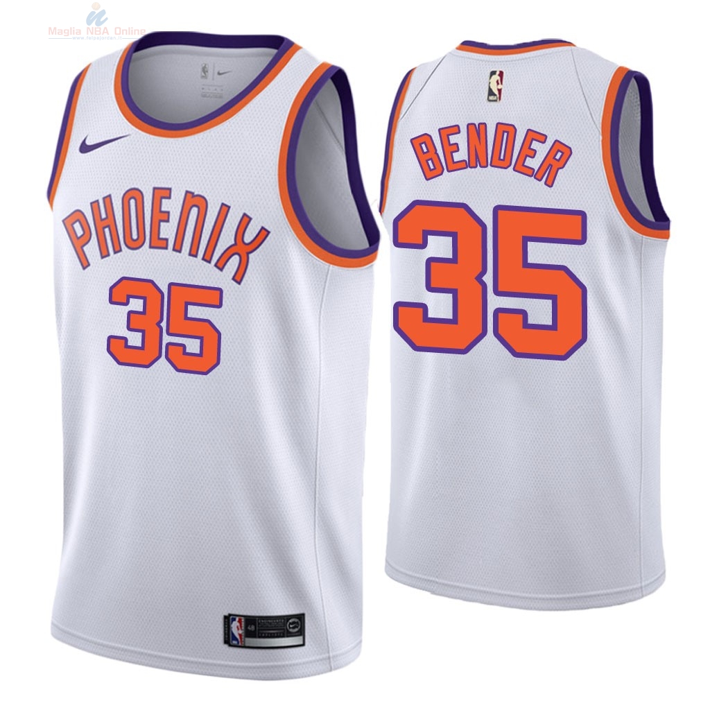 Acquista Maglia NBA Nike Phoenix Suns #35 Dragan Bender Retro Bianco 2018