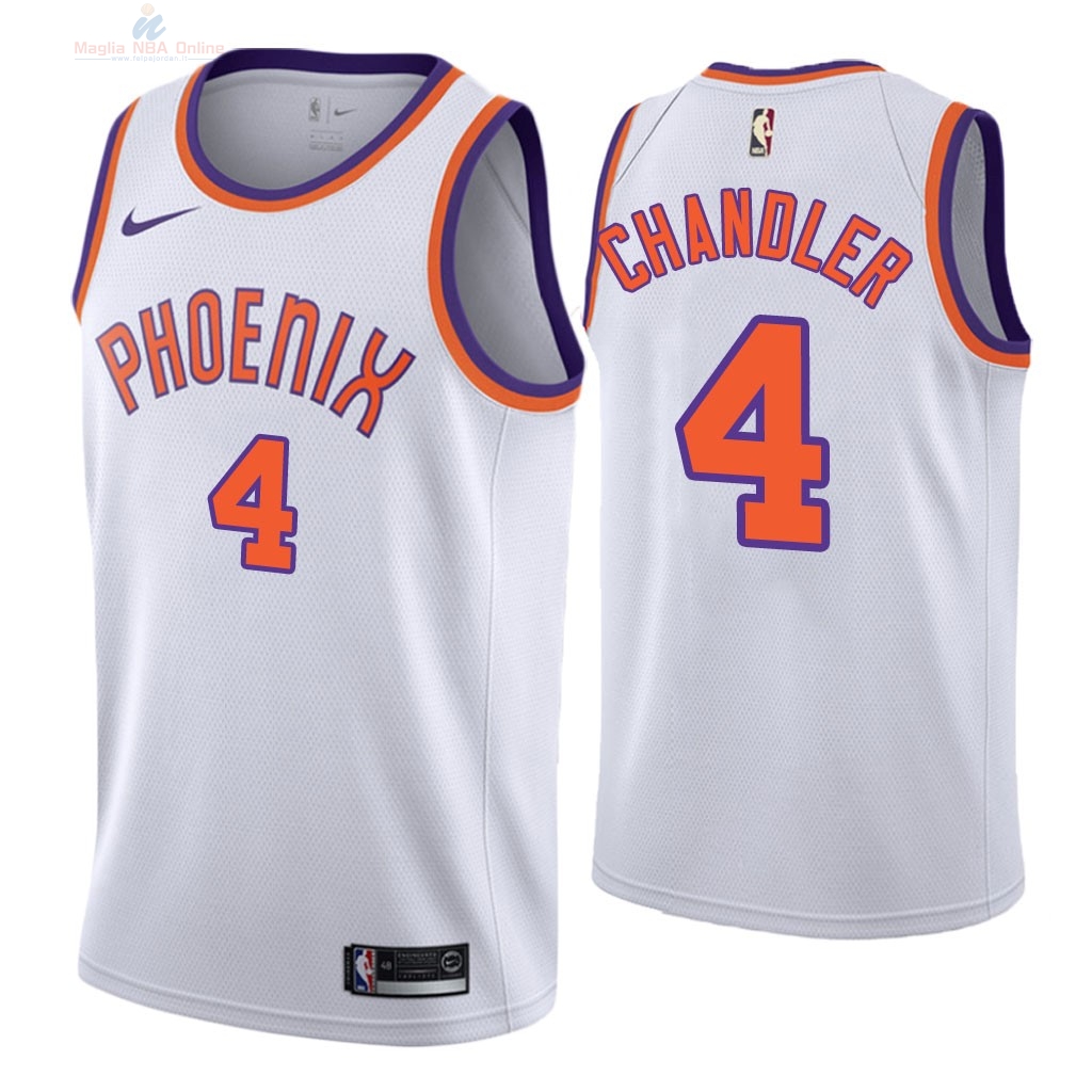 Acquista Maglia NBA Nike Phoenix Suns #4 Tyson Chandler Retro Bianco 2018