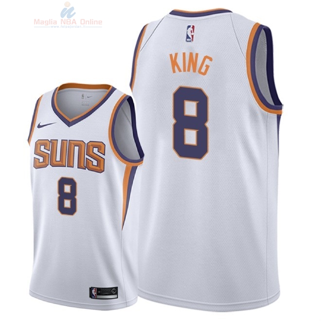 Acquista Maglia NBA Nike Phoenix Suns #8 George King Bianco Association 2018