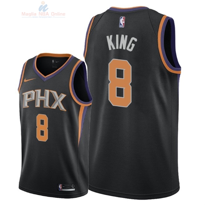 Acquista Maglia NBA Nike Phoenix Suns #8 George King Nero Statement 2018