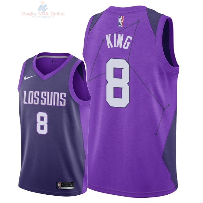 Acquista Maglia NBA Nike Phoenix Suns #8 George King Nike Porpora Città 2018