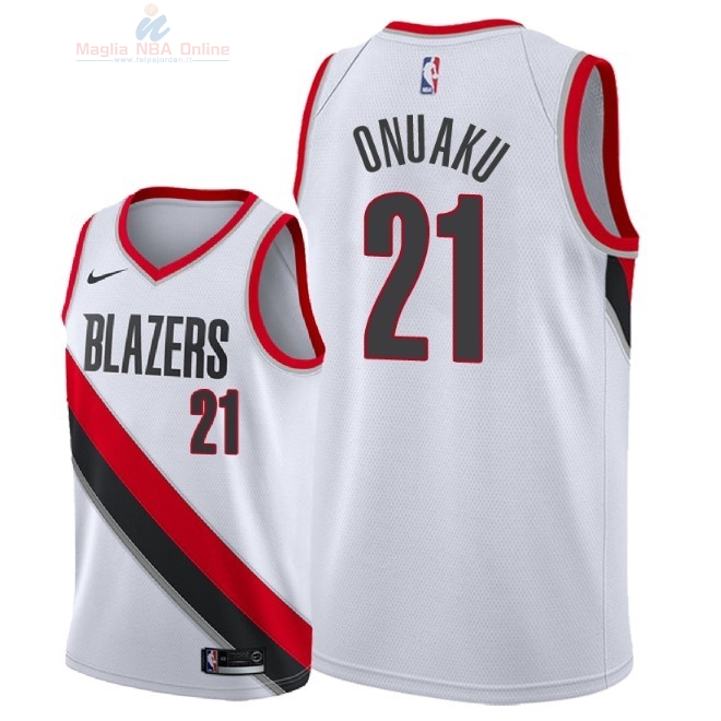 Acquista Maglia NBA Nike Portland Trail Blazers #21 Chinanu Onuaku Bianco Association 2018