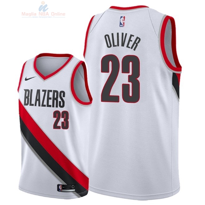 Acquista Maglia NBA Nike Portland Trail Blazers #23 Cameron Oliver Bianco Association 2018