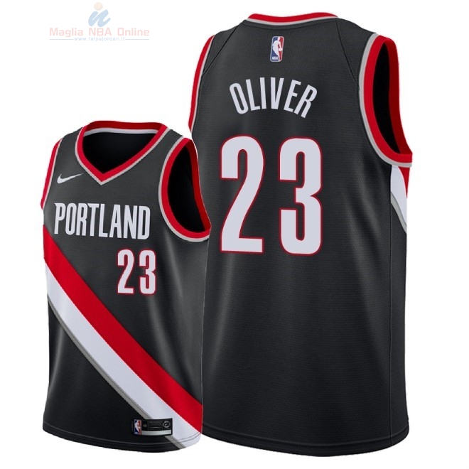 Acquista Maglia NBA Nike Portland Trail Blazers #23 Cameron Oliver Nero Icon 2018