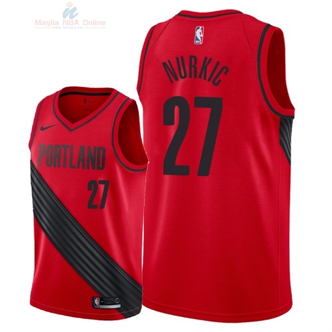 Acquista Maglia NBA Nike Portland Trail Blazers #27 Jusuf Nurkic Rosso Statement 2018