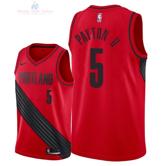 Acquista Maglia NBA Nike Portland Trail Blazers #5 Gary Payton II Rosso Statement 2018