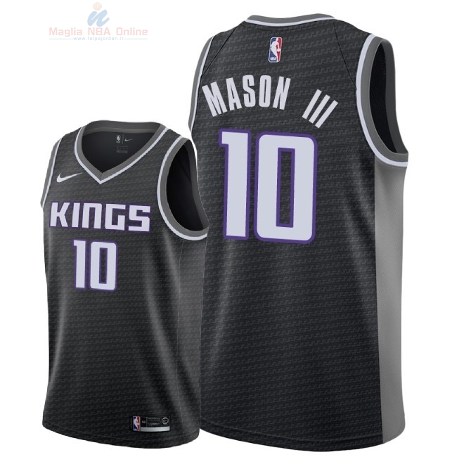 Acquista Maglia NBA Nike Sacramento Kings #10 Frank Mason III Nero Statement 2018