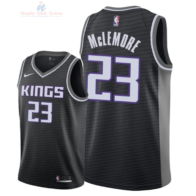 Acquista Maglia NBA Nike Sacramento Kings #23 Ben McLemore Nero Statement 2018