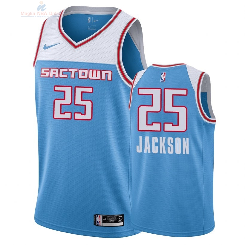 Acquista Maglia NBA Nike Sacramento Kings #25 Justin Jackson Nike Blu Città 2018-19