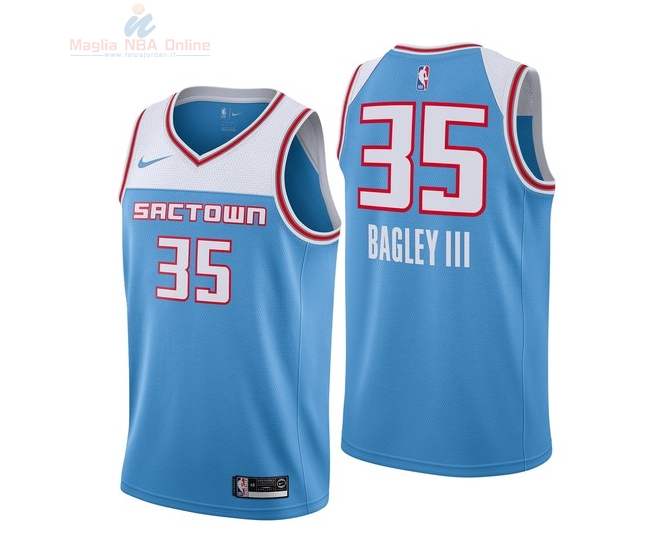Acquista Maglia NBA Nike Sacramento Kings #35 Marvin Bagley III Nike Blu Città 2018-19
