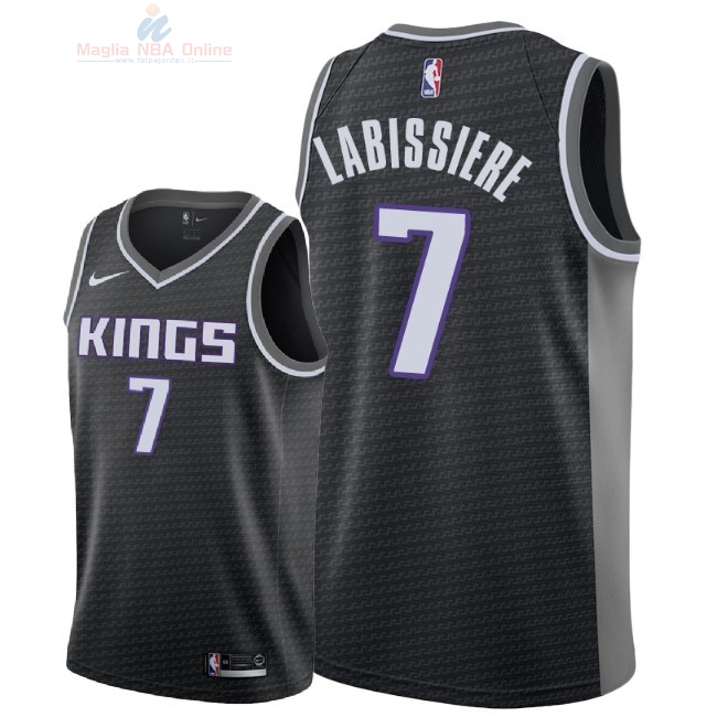 Acquista Maglia NBA Nike Sacramento Kings #7 Skal Labissiere Nero Statement 2018