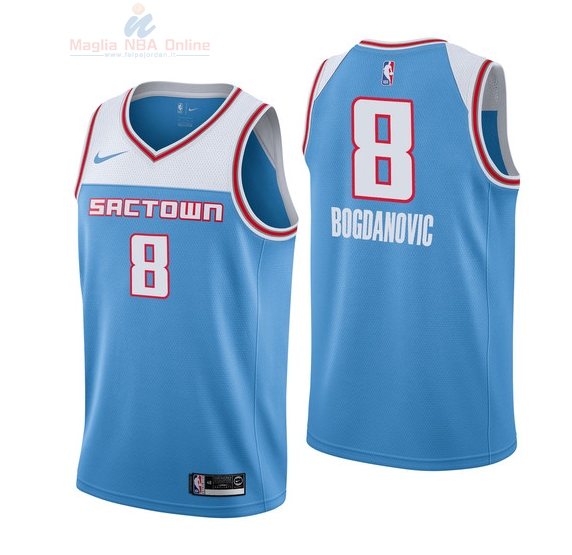 Acquista Maglia NBA Nike Sacramento Kings #8 Bogdan Bogdanovic Nike Blu Città 2018-19