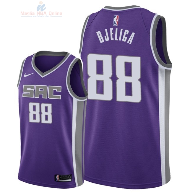 Acquista Maglia NBA Nike Sacramento Kings #88 Nemanja Bjelica Porpora Icon 2018