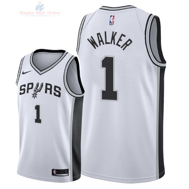 Acquista Maglia NBA Nike San Antonio Spurs #1 Lonnie Walker Bianco Association 2018