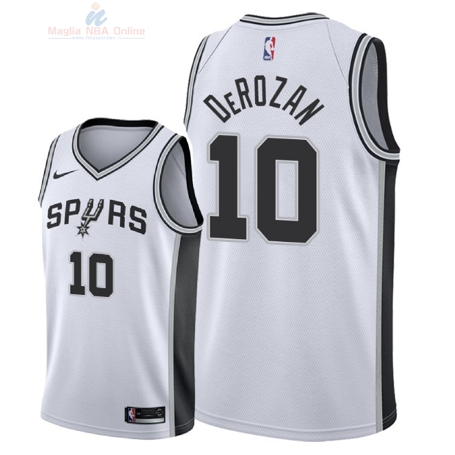 Acquista Maglia NBA Nike San Antonio Spurs #10 DeMar DeRozan Bianco Association 2018