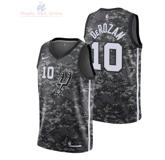 Acquista Maglia NBA Nike San Antonio Spurs #10 DeMar DeRozan Nike Nero Città 2018-19