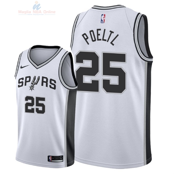 Acquista Maglia NBA Nike San Antonio Spurs #25 Jakob Poeltl Bianco Association 2018