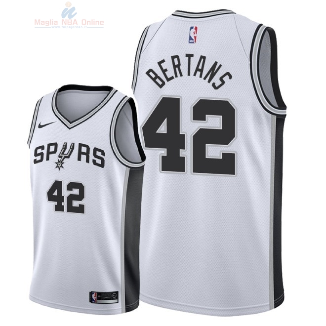 Acquista Maglia NBA Nike San Antonio Spurs #42 Davis Bertans Bianco Association 2018