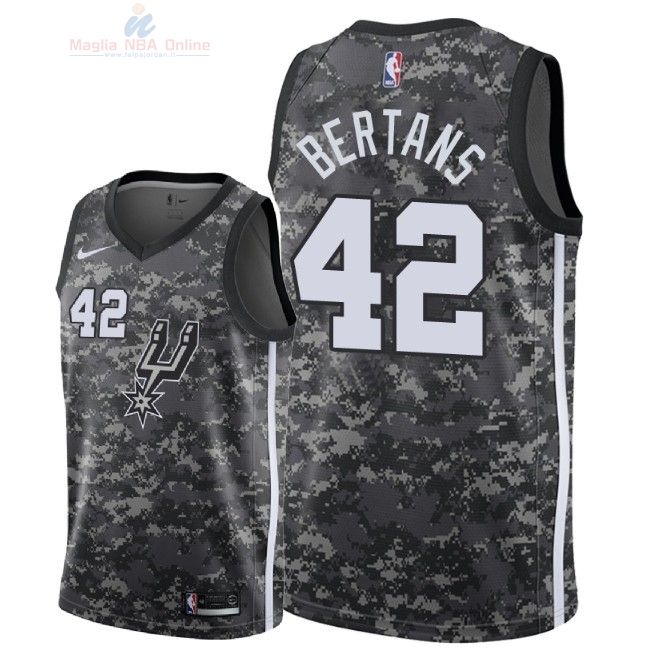 Acquista Maglia NBA Nike San Antonio Spurs #42 Davis Bertans Nike Camouflage Città 2018